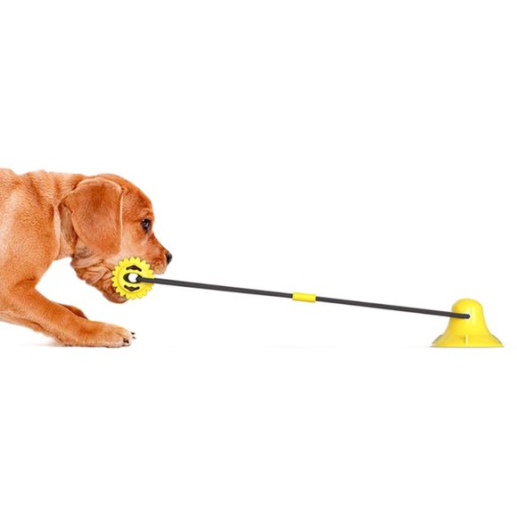 Corn Shape with Rope Yellow Vacuum Suction Cup Chew Toy for Dogs - Picture 3 of 14